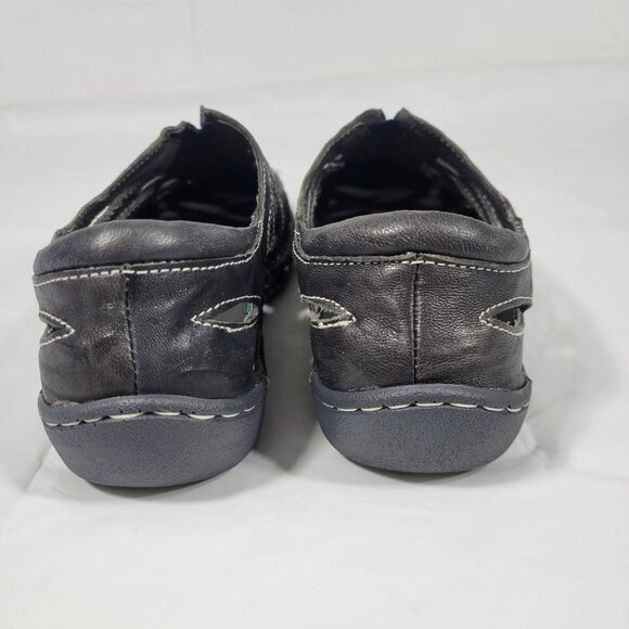 Propet Cameo Loafers Women Size 7 Black Leather Cut Out Slip On WCX014L - Picture 5 of 9